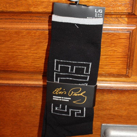 🍁5/$25🎃 Elvis Socks Size 9-12 Mens  Dress Crew Style - Picture 1 of 2